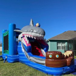 Shark20Combo20single20LANE20SL203 1711560754 3D Shark Bounce House w slide