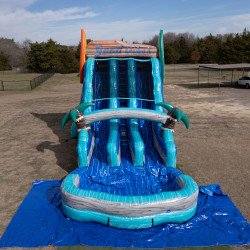 2020Good20Vibes20Dual20Lane20Slide203 1713217966 16 Ft. Double Lane Good Vibes Water Slide